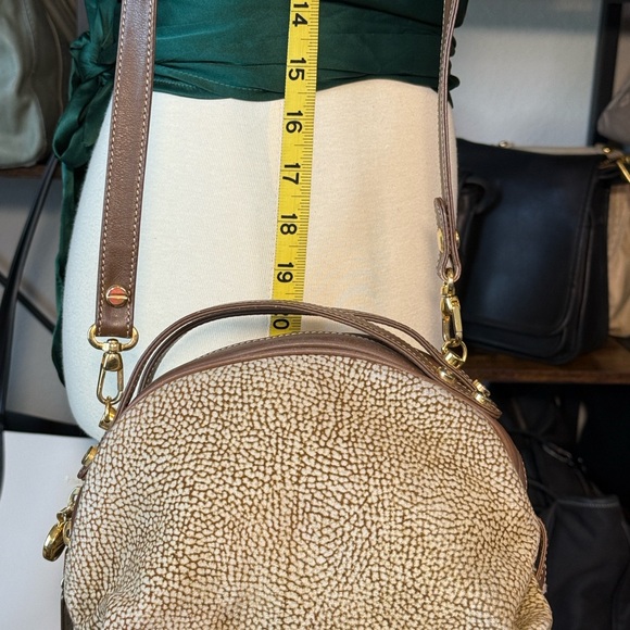Borbonese Tan and Brown Quail Suede and Leather Women's Bag - Picture 3 of 11